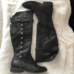 Nordstrom black high top boots